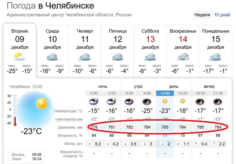 Атмосферное давление в миллиметрах ртутного столба Атмосферное давление в миллиметрах ртутного столба