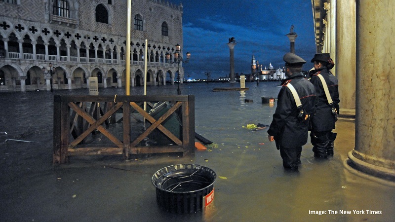 Уровень жизни. Наводнение в итальянской Венеции в ноябре 2019 года