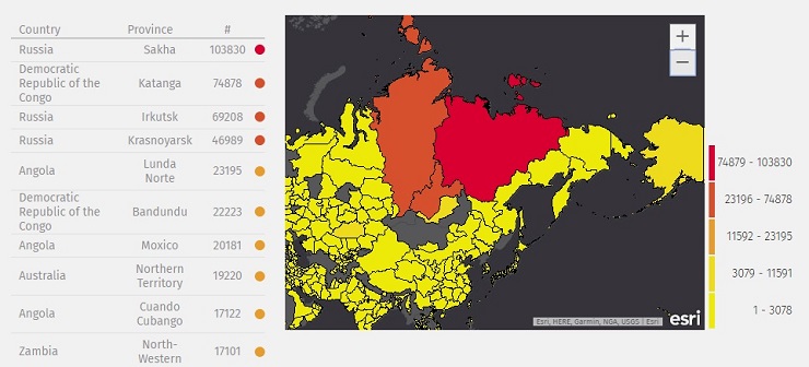 Лидируют по количеству лесных пожаров на 31.07.2019 года Якутия, Иркутская область и Красноярский край
