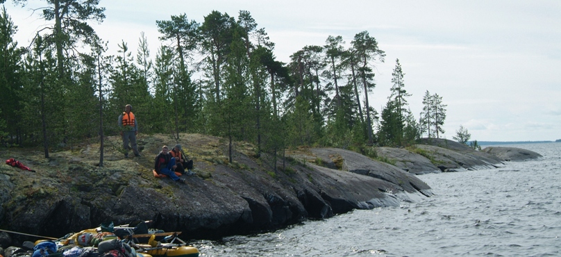 Smooth rocks on the bank of the Kan-lake on the Kola Peninsula